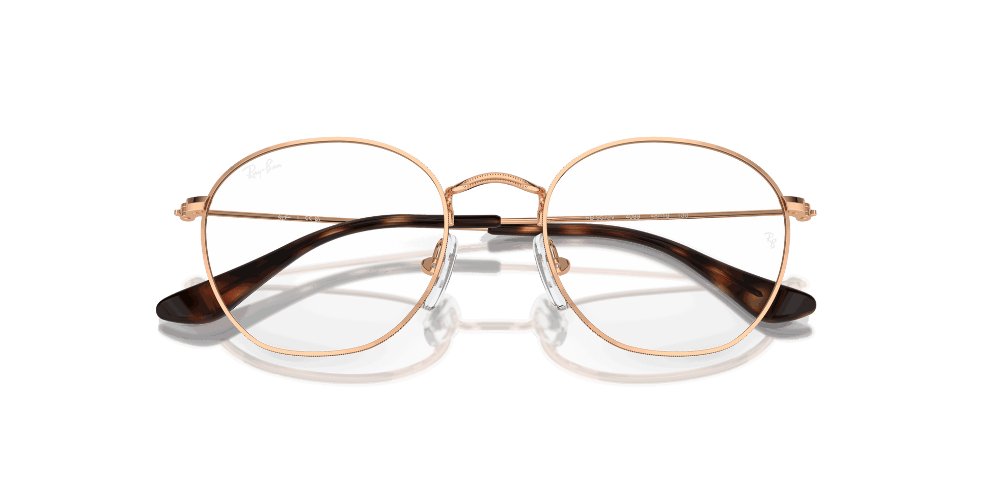 [Clear Lenses, Polished Rose Gold Frame]