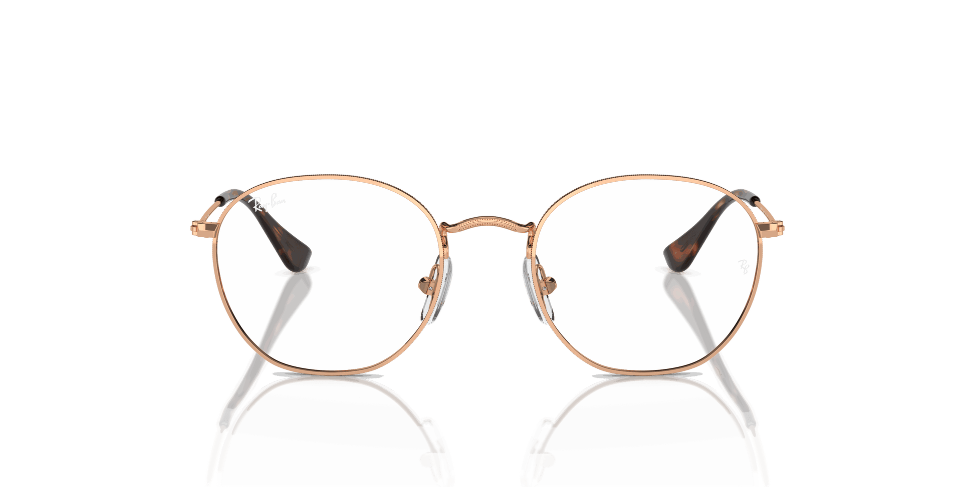 [Clear Lenses, Polished Rose Gold Frame]