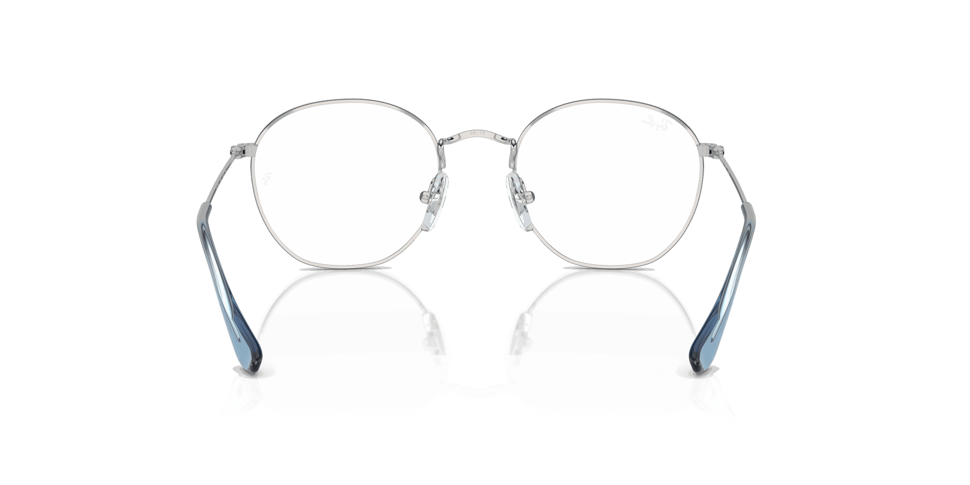 [Clear Lenses, Polished Silver Frame]