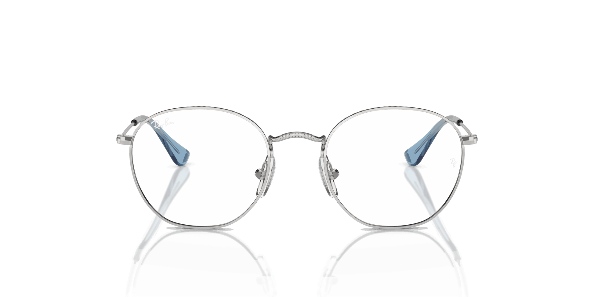 [Clear Lenses, Polished Silver Frame]