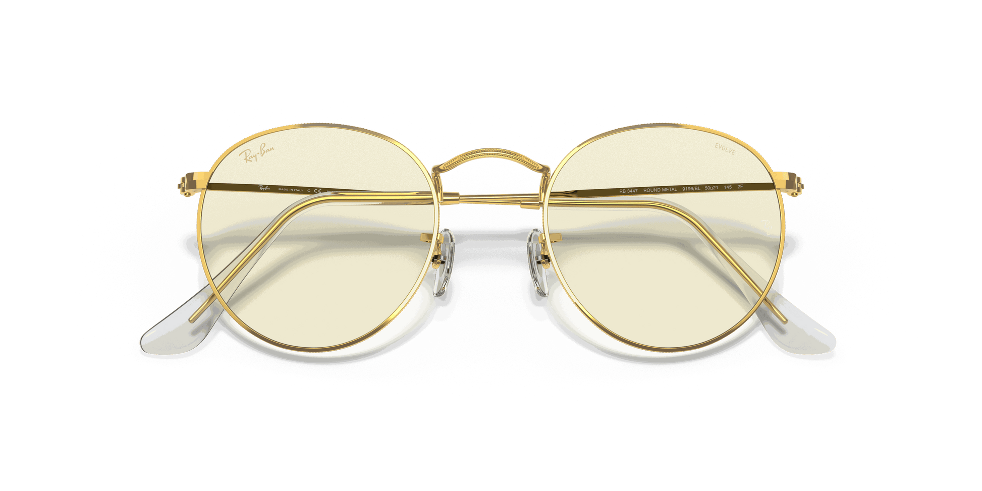 [Clear Lenses, Polished Gold Frame]