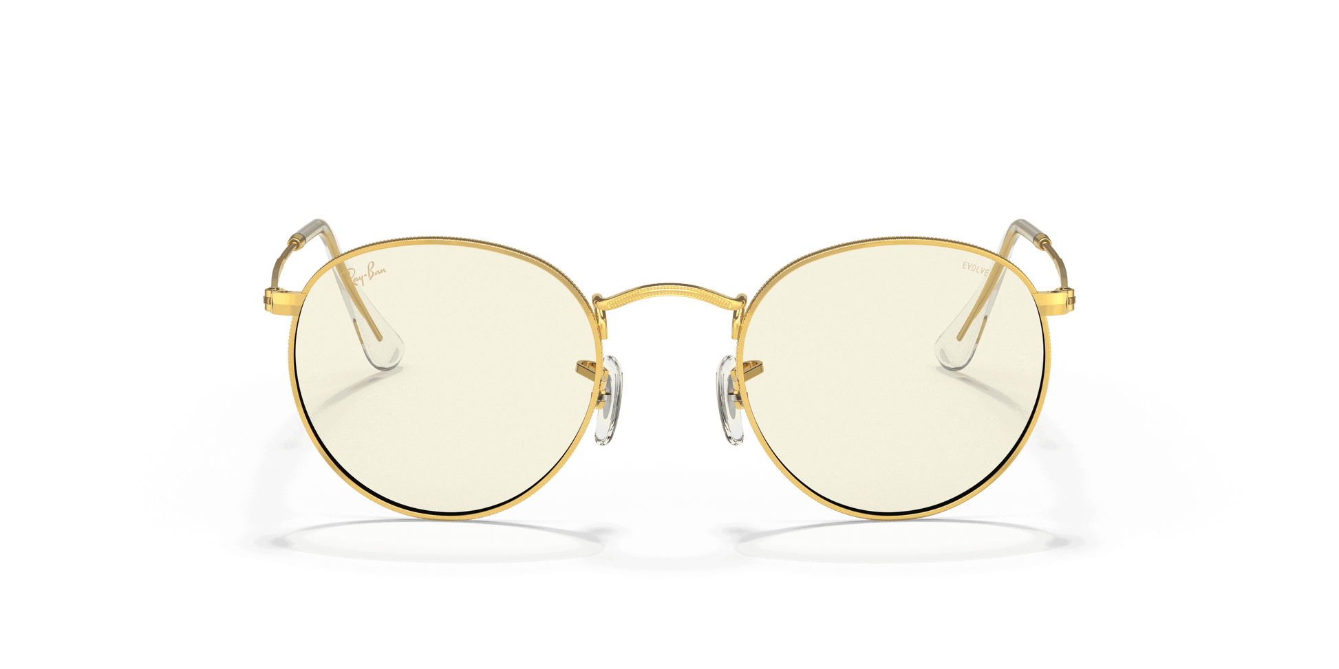 [Clear Lenses, Polished Gold Frame]
