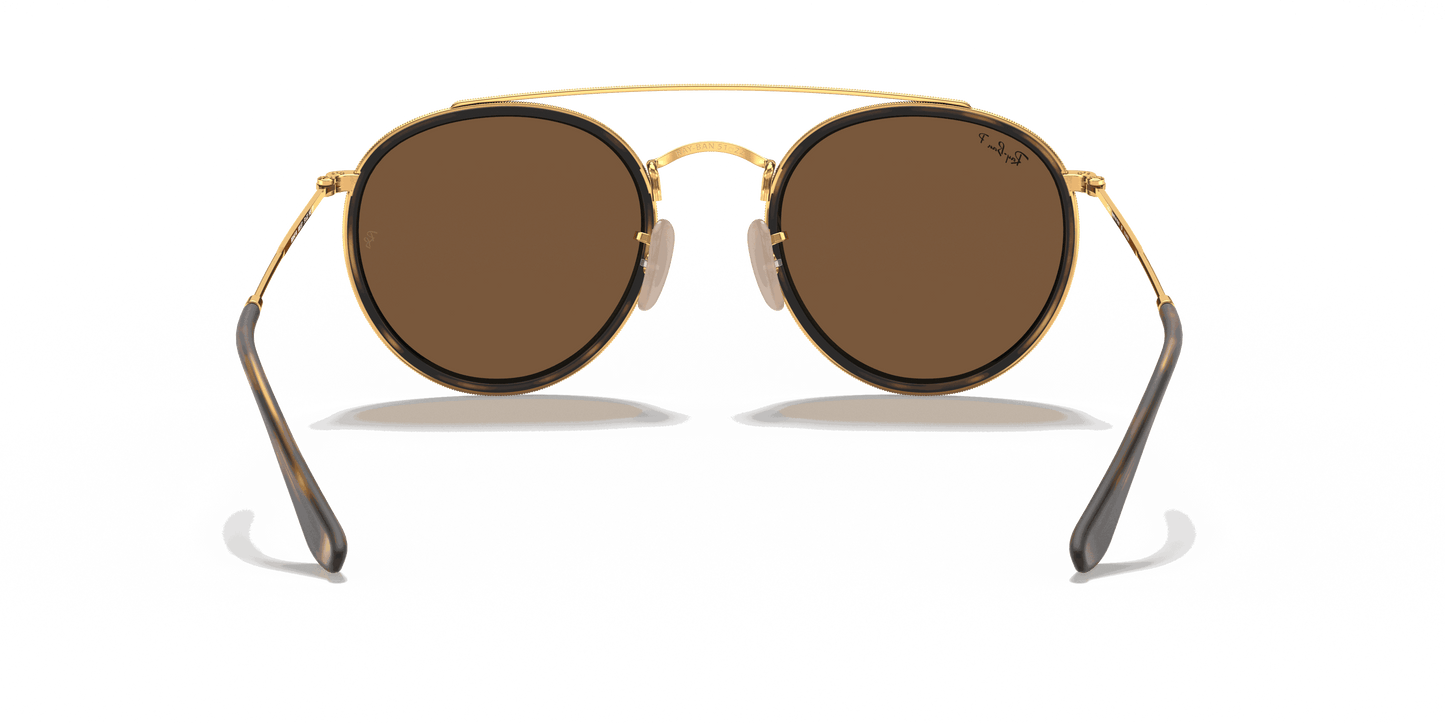 [B-15 Brown Lenses, Polished Arista Gold Frame]