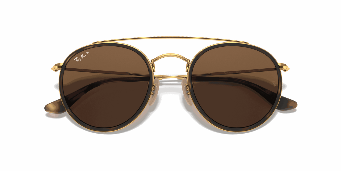 [B-15 Brown Lenses, Polished Arista Gold Frame]