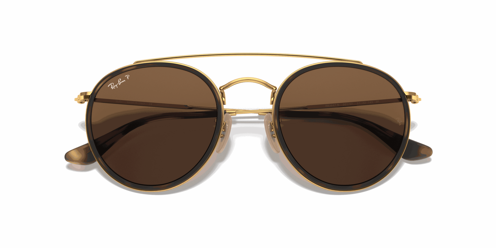 [B-15 Brown Lenses, Polished Arista Gold Frame]