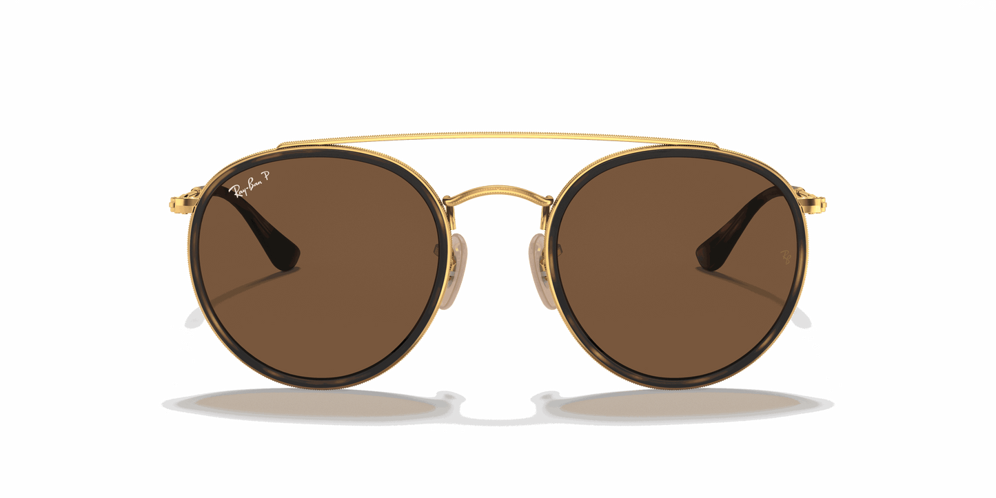 [B-15 Brown Lenses, Polished Arista Gold Frame]