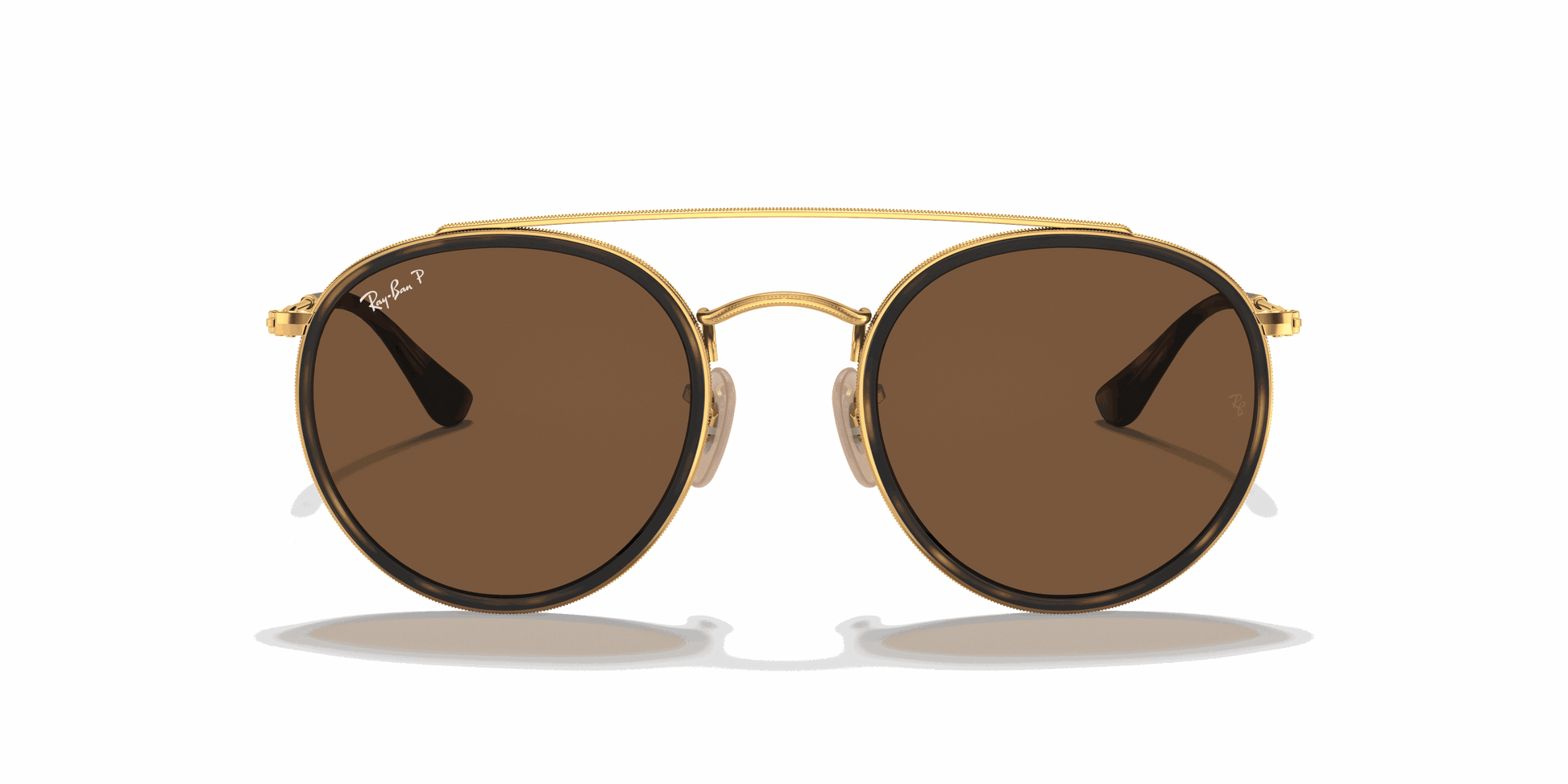 [B-15 Brown Lenses, Polished Arista Gold Frame]