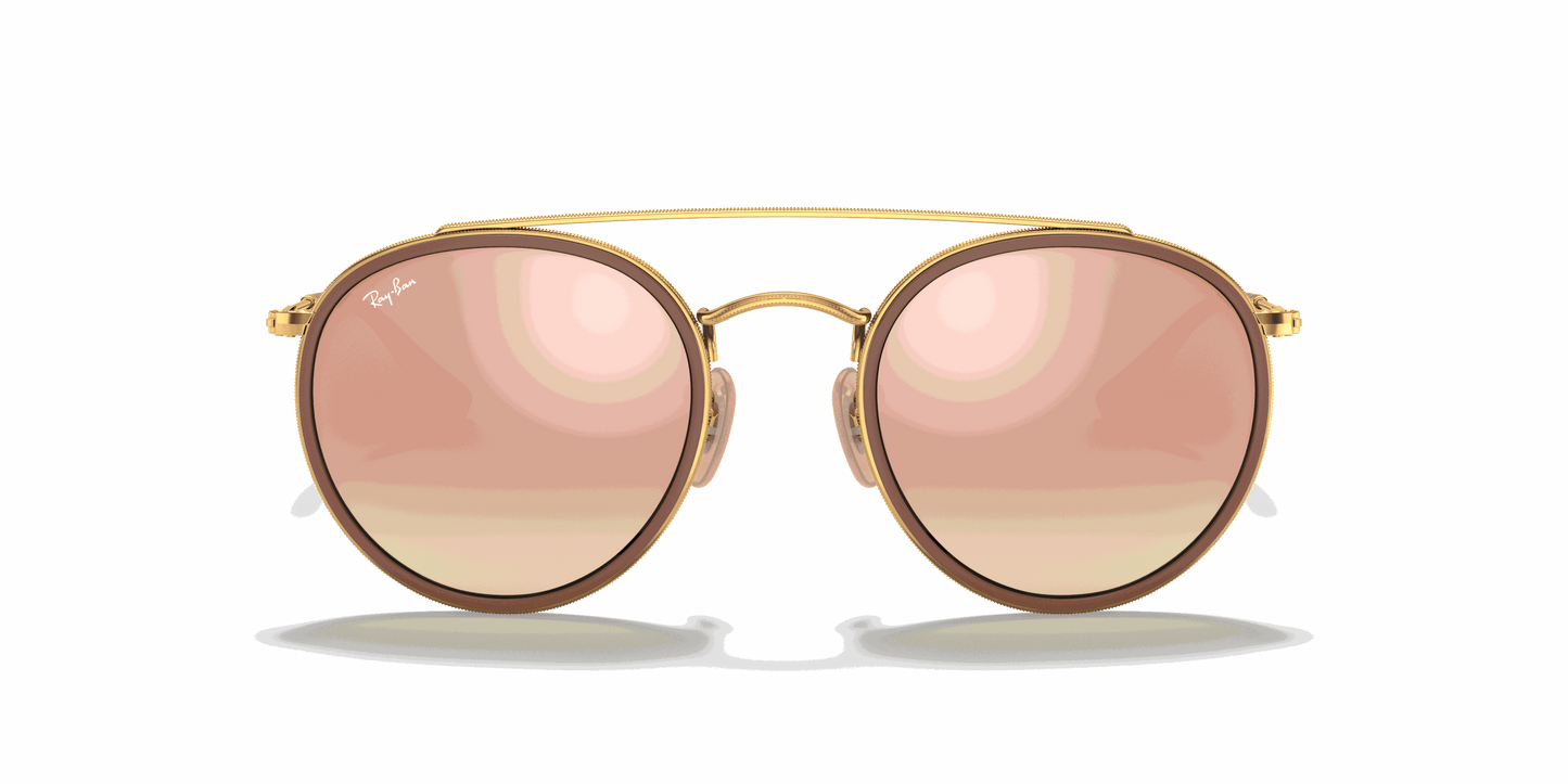 [Brown Lenses, Polished Arista Gold Frame]