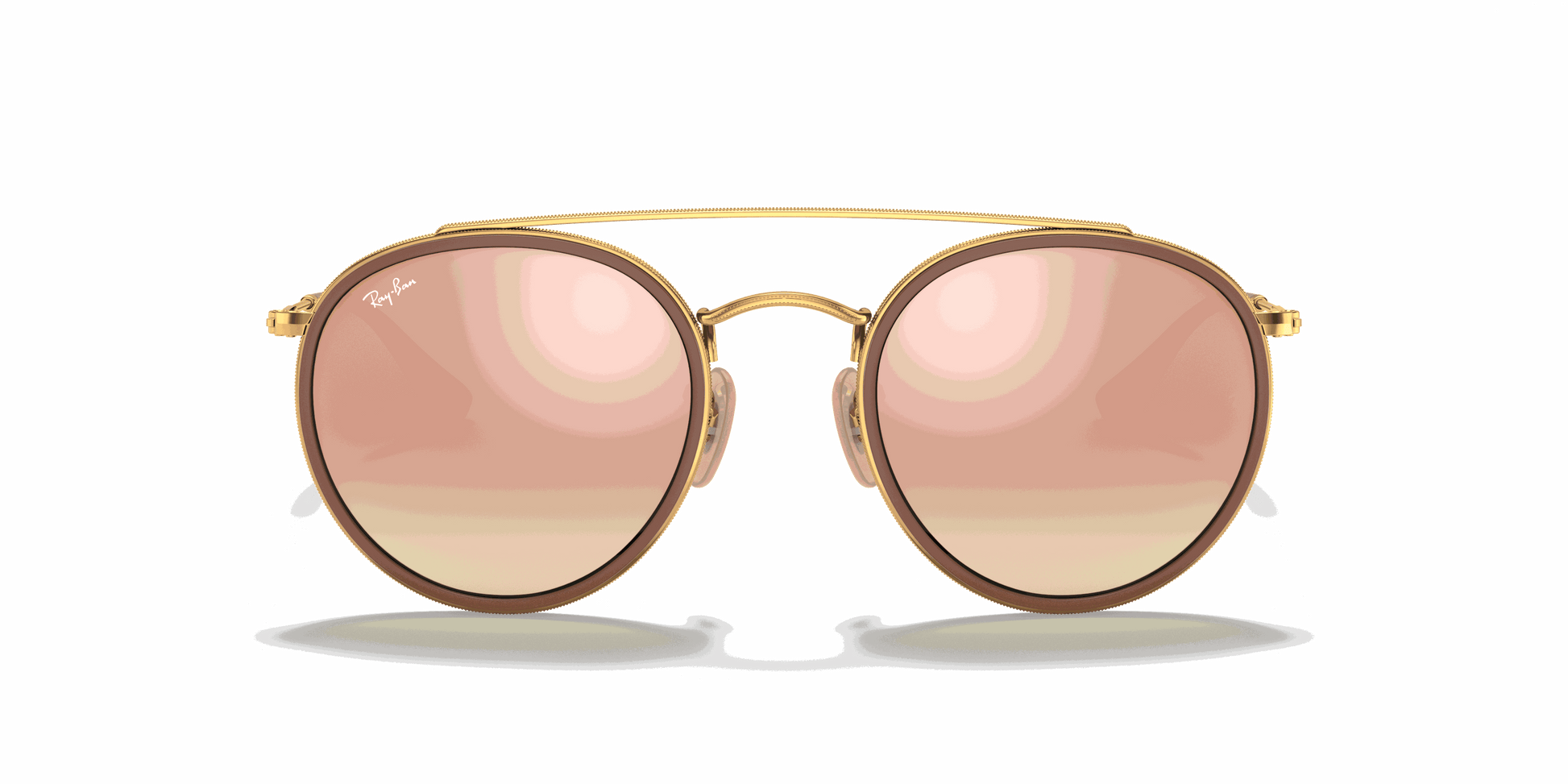 [Brown Lenses, Polished Arista Gold Frame]
