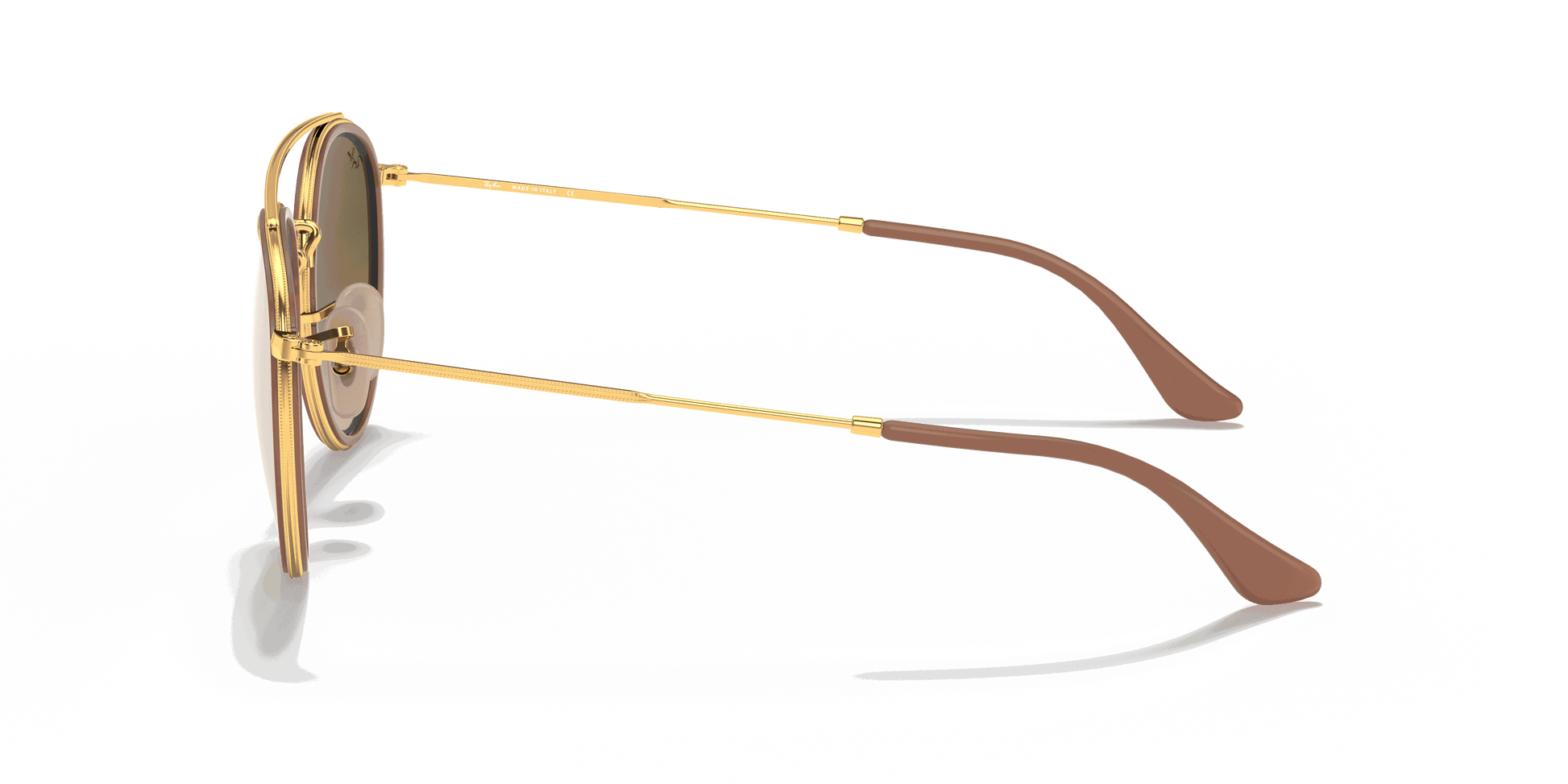 [Brown Lenses, Polished Arista Gold Frame]