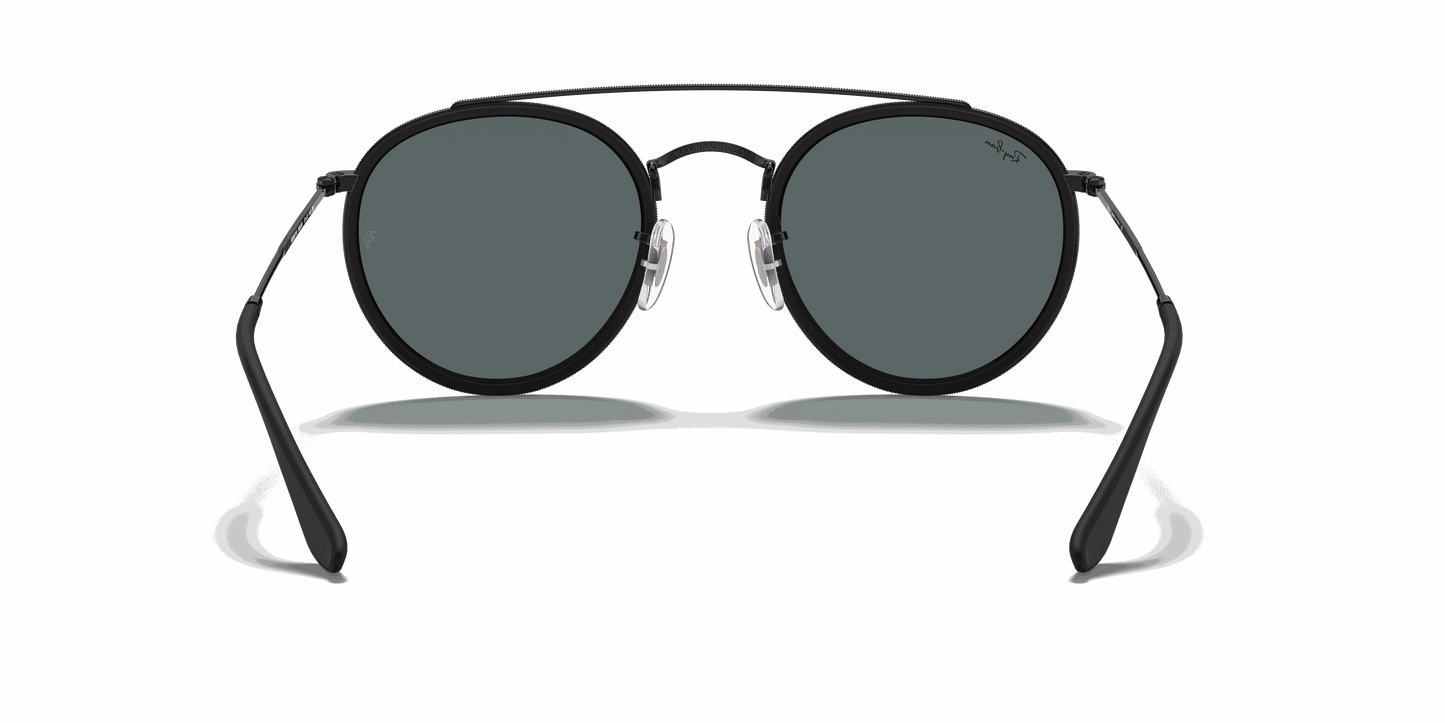 [Blue/Grey Lenses, Polished Black Frame]