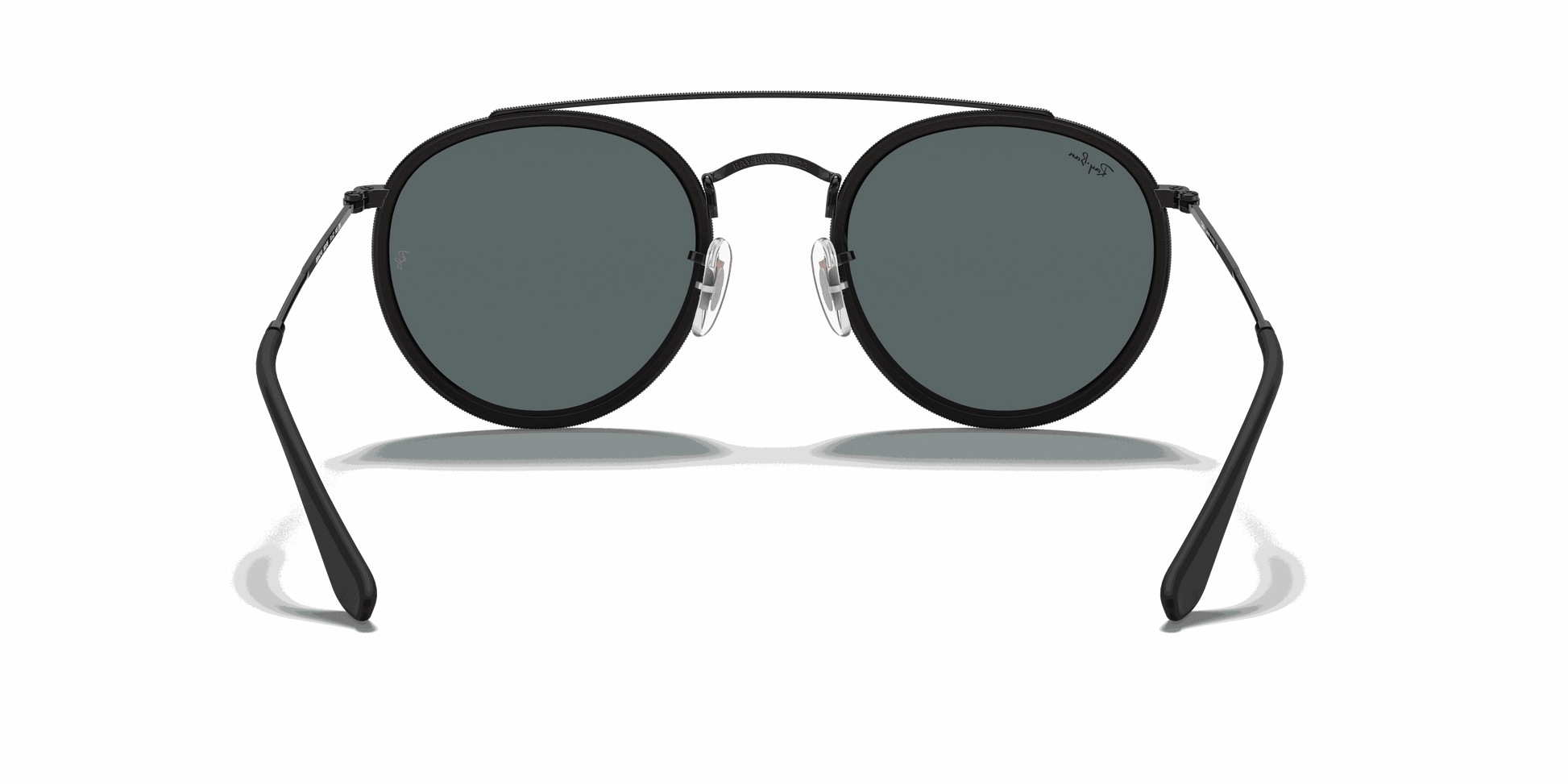 [Blue/Grey Lenses, Polished Black Frame]