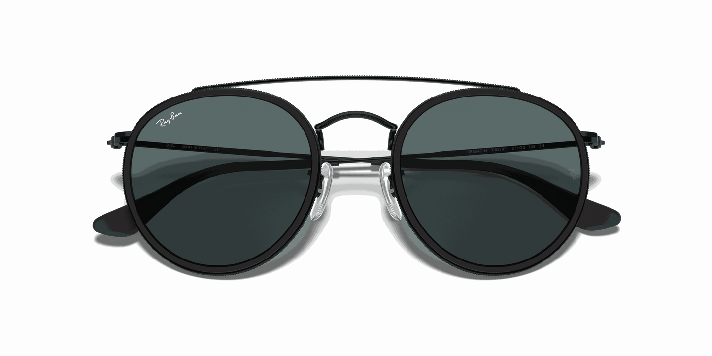 [Blue/Grey Lenses, Polished Black Frame]