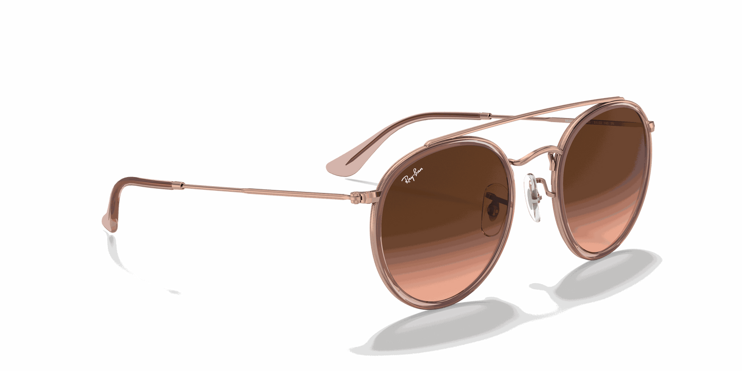 [Brown Gradient Lenses, Polished Copper Frame]