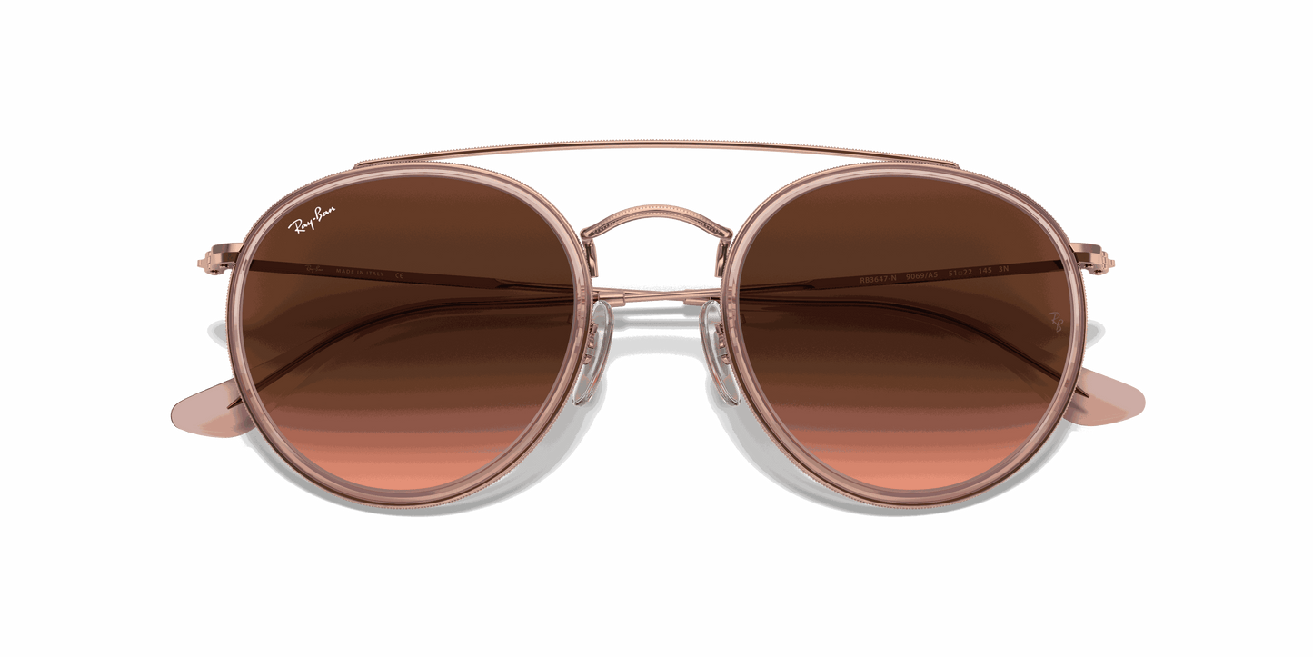 [Brown Gradient Lenses, Polished Copper Frame]