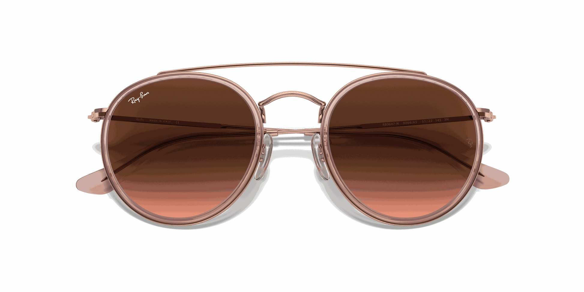 [Brown Gradient Lenses, Polished Copper Frame]