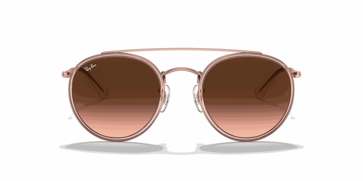 [Brown Gradient Lenses, Polished Copper Frame]