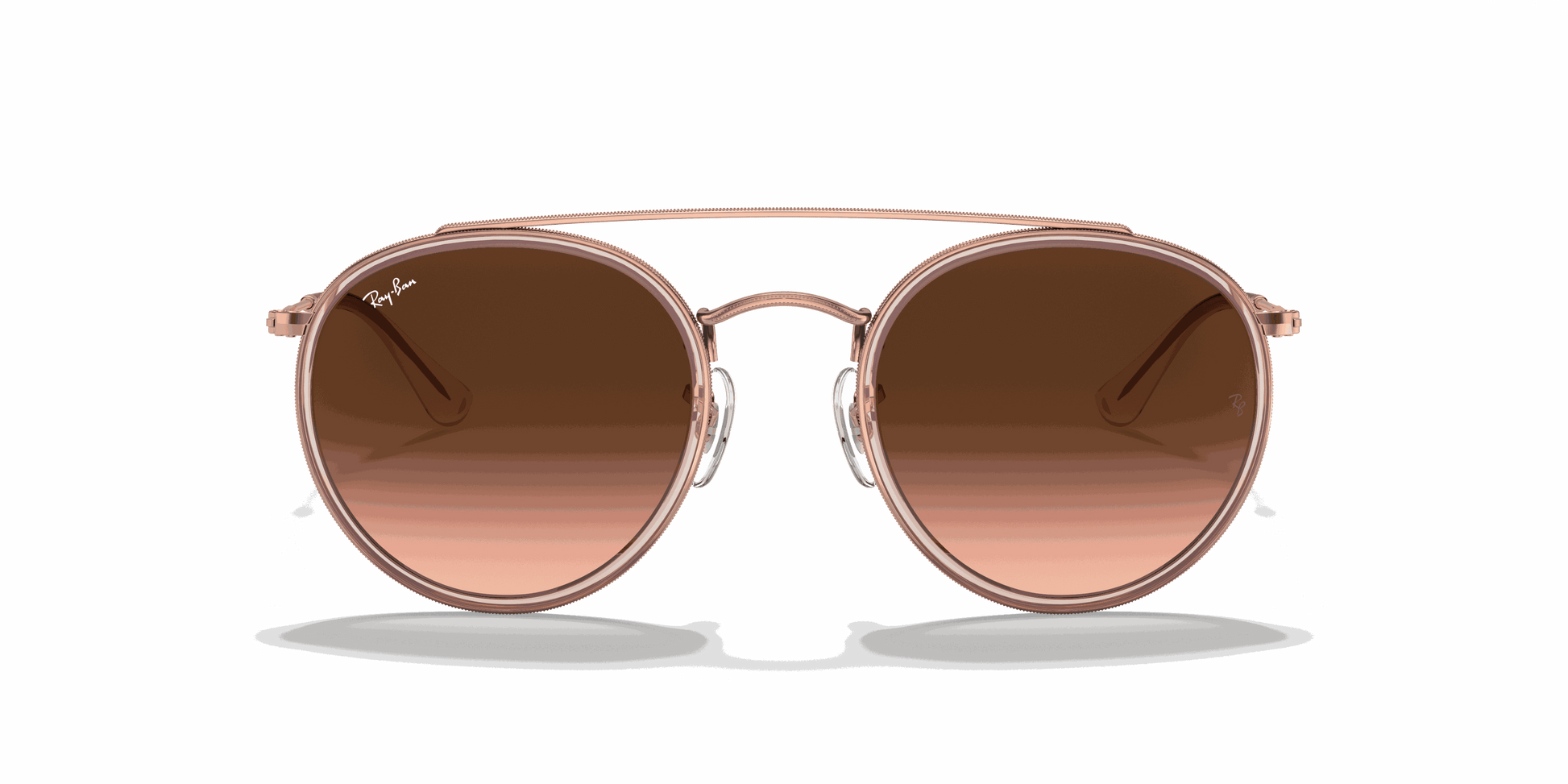 [Brown Gradient Lenses, Polished Copper Frame]