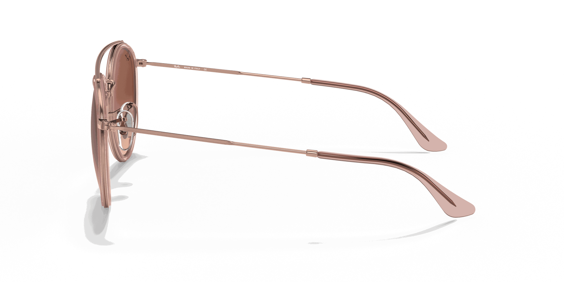 [Brown Gradient Lenses, Polished Copper Frame]