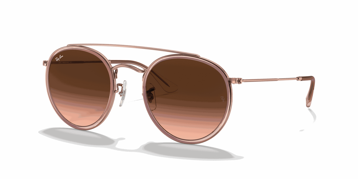 [Brown Gradient Lenses, Polished Copper Frame]
