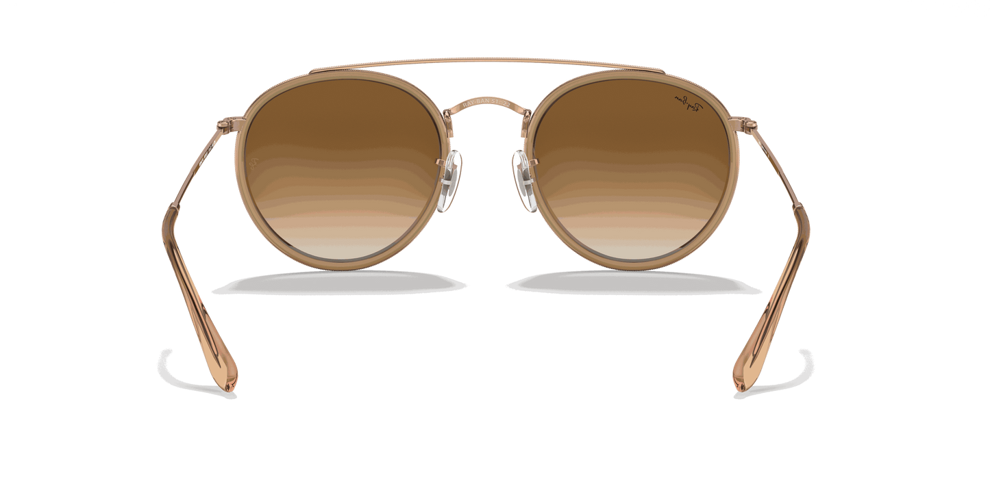 [Light Brown Gradient Lenses, Polished Copper Frame]
