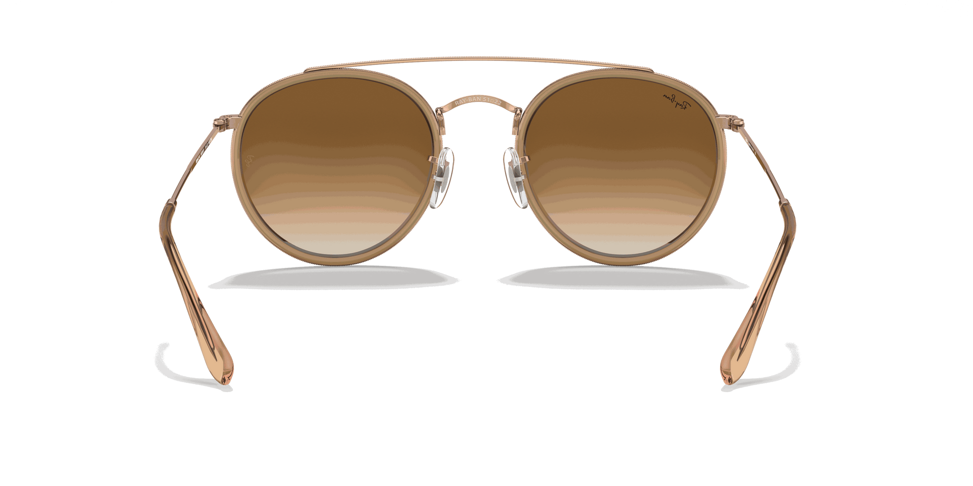 [Light Brown Gradient Lenses, Polished Copper Frame]