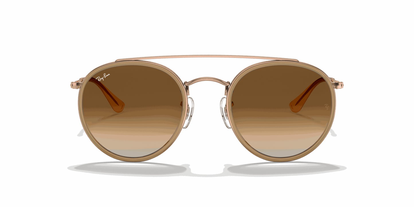 [Light Brown Gradient Lenses, Polished Copper Frame]