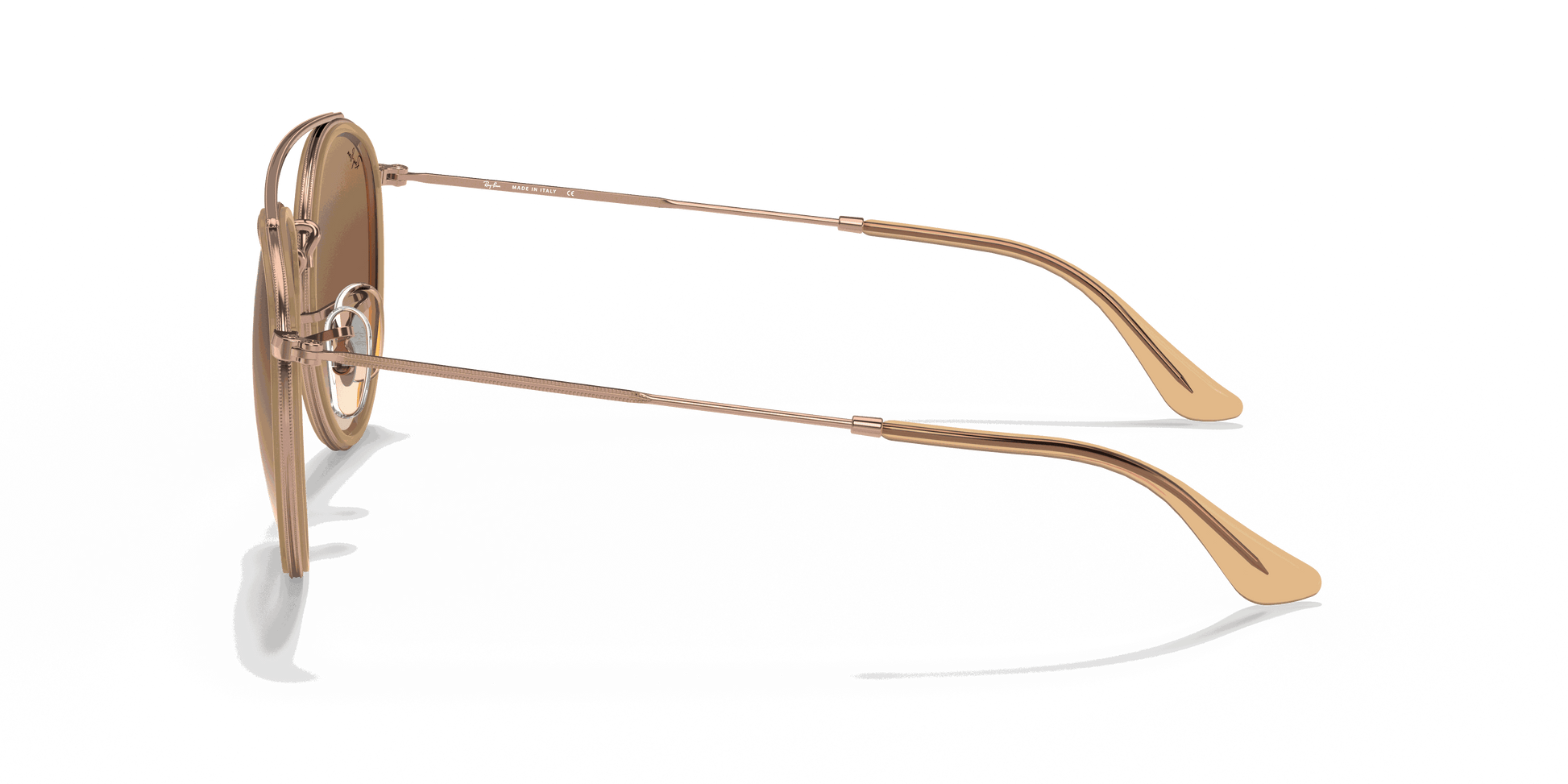 [Light Brown Gradient Lenses, Polished Copper Frame]