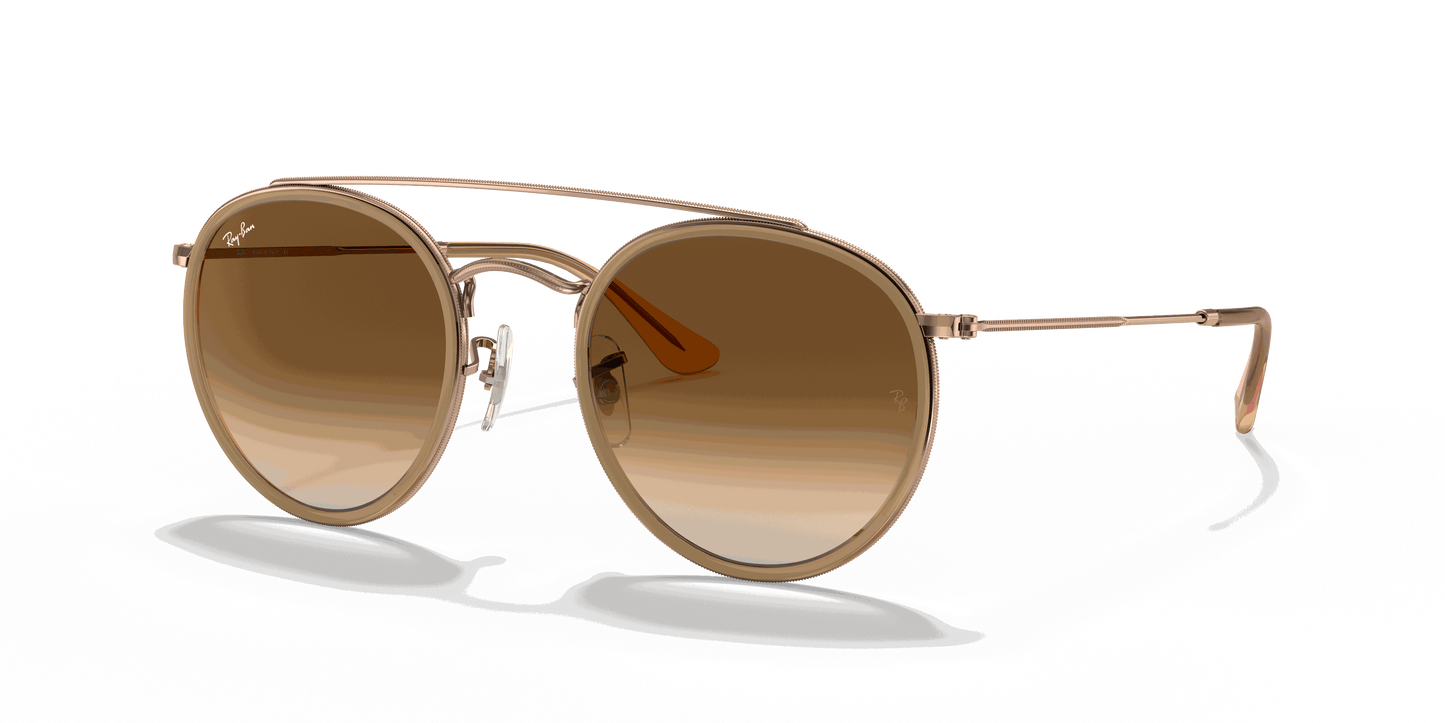 [Light Brown Gradient Lenses, Polished Copper Frame]