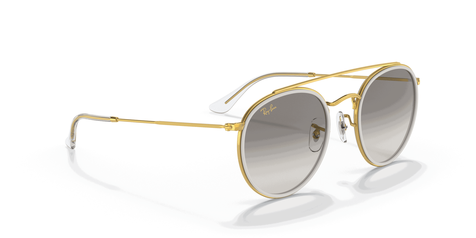 [Clear Grey Lenses, Polished Gold Frame]