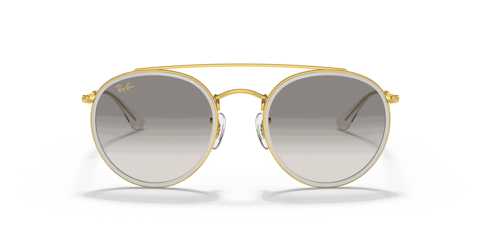 [Clear Grey Lenses, Polished Gold Frame]
