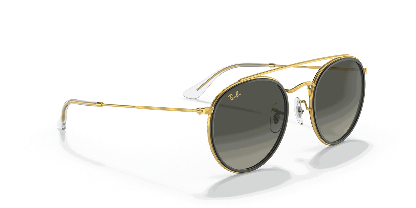 [Grey Gradient Lenses, Polished Gold Frame]