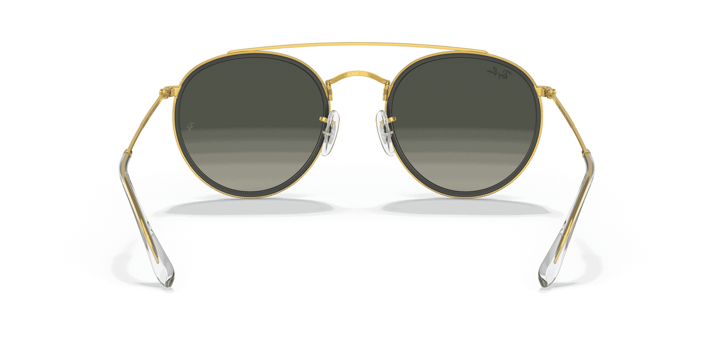 [Grey Gradient Lenses, Polished Gold Frame]