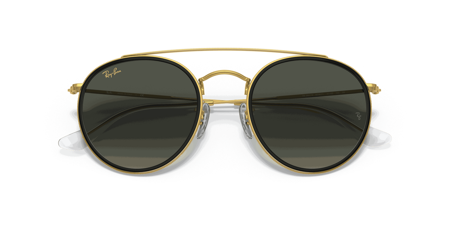 [Grey Gradient Lenses, Polished Gold Frame]