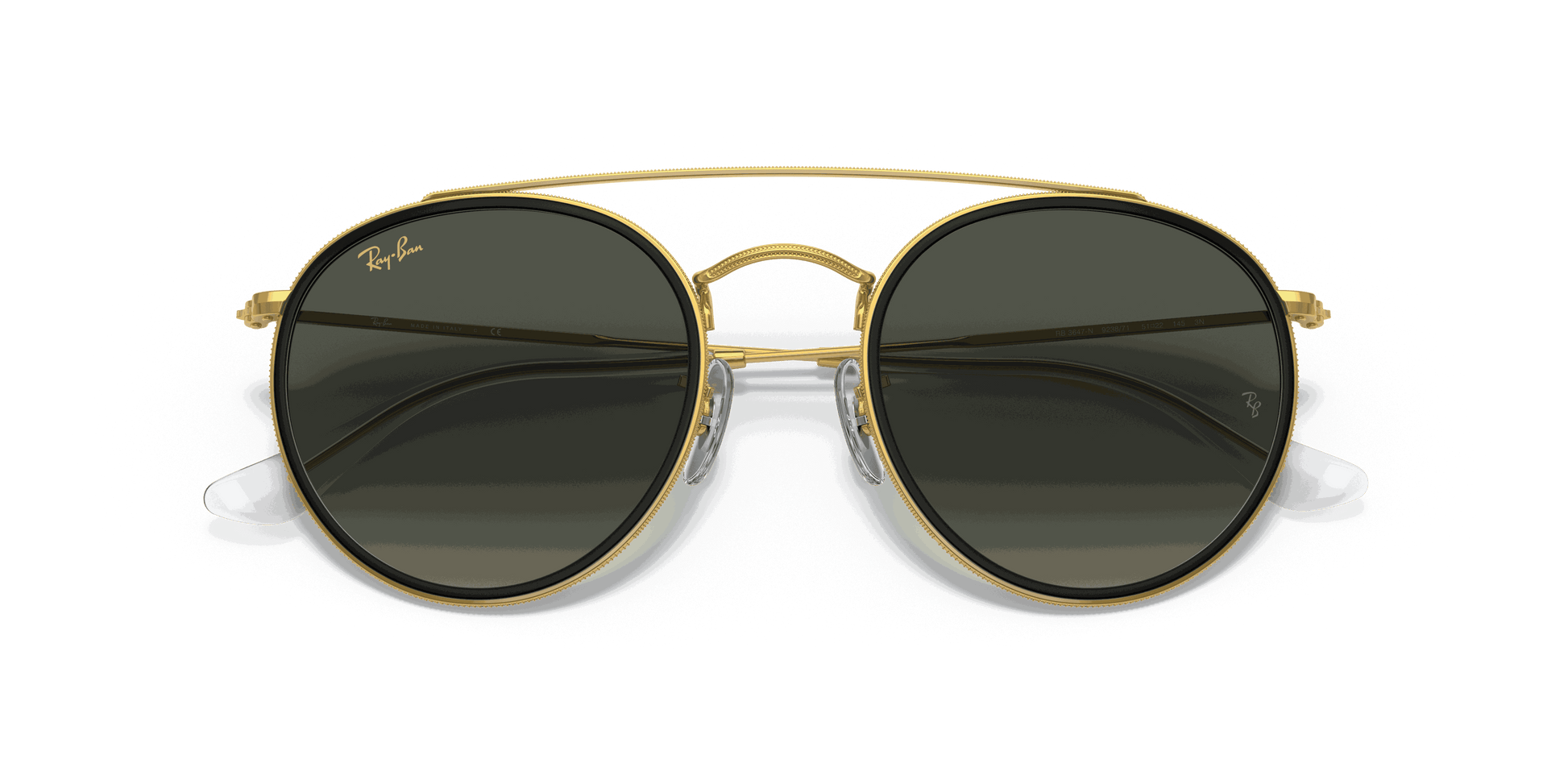 [Grey Gradient Lenses, Polished Gold Frame]