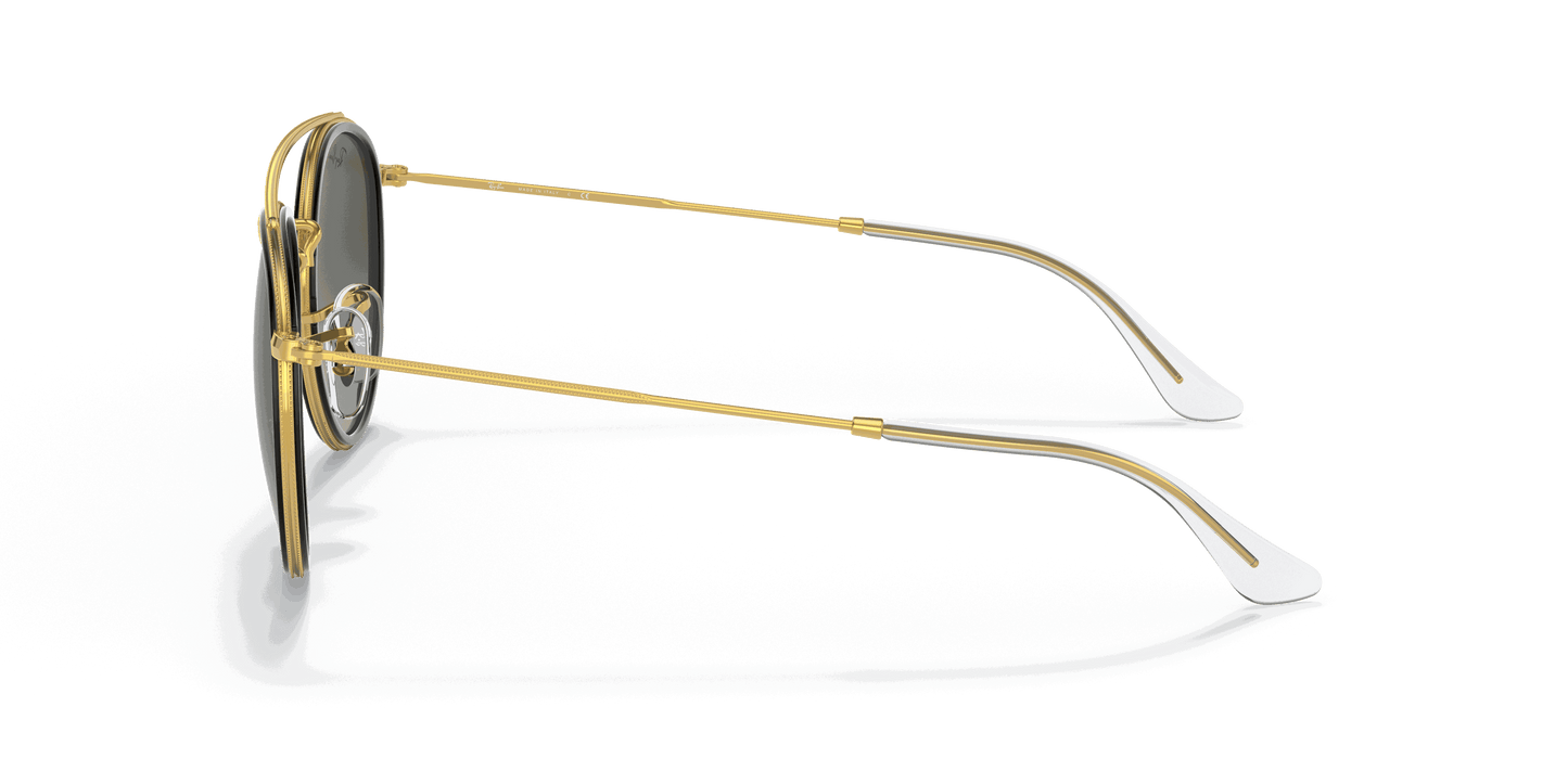 [Grey Gradient Lenses, Polished Gold Frame]