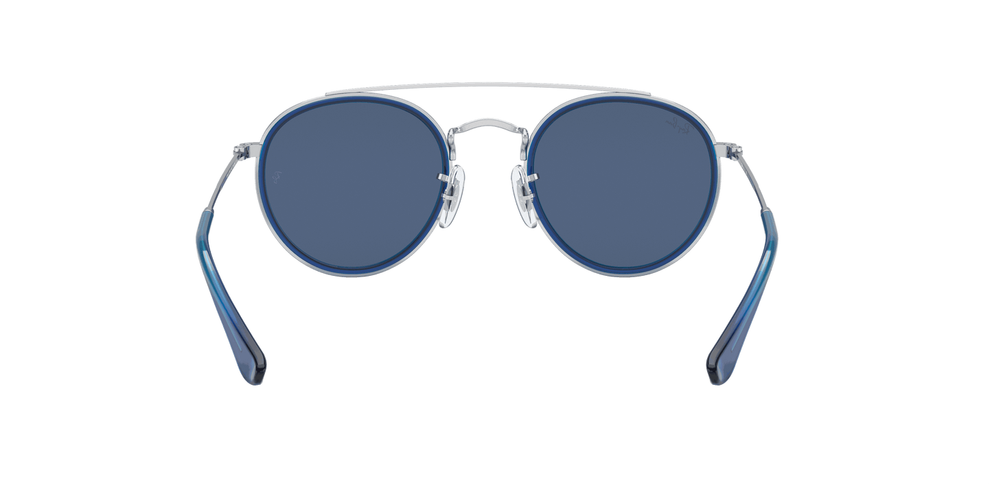 [Dark Blue Lenses, Polished Blue On Silver Frame]