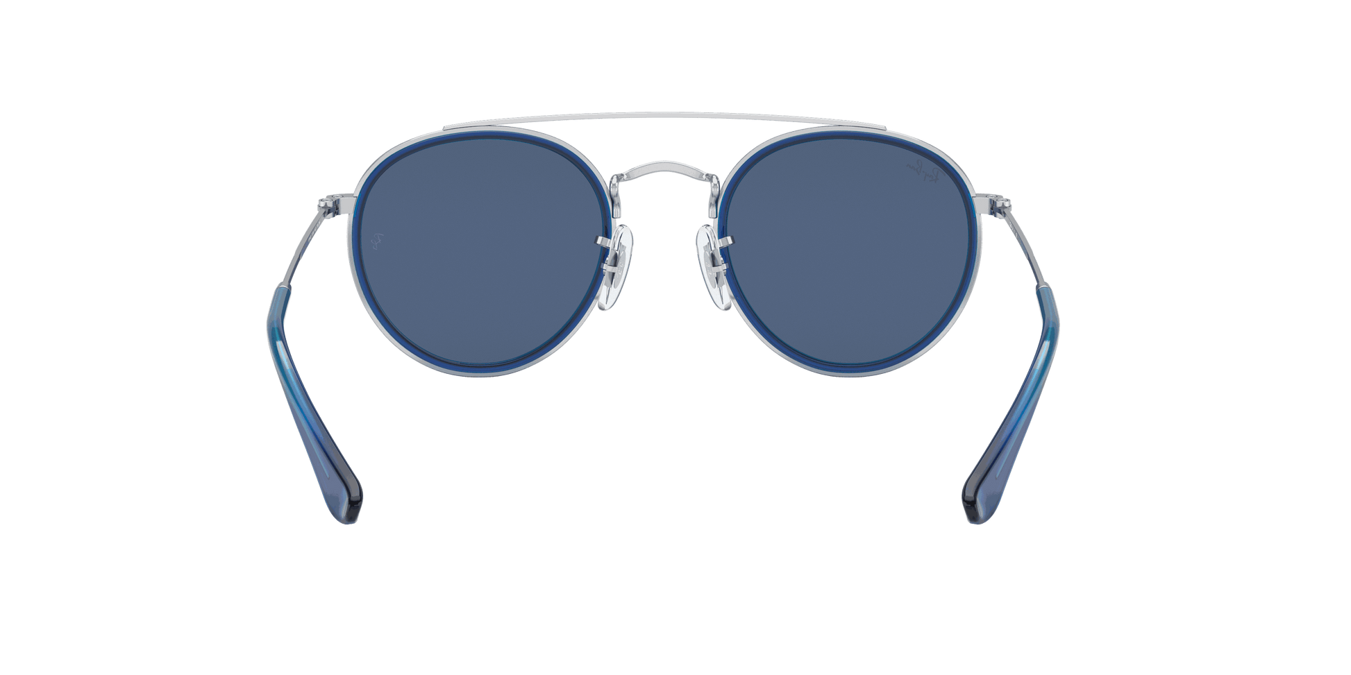 [Dark Blue Lenses, Polished Blue On Silver Frame]