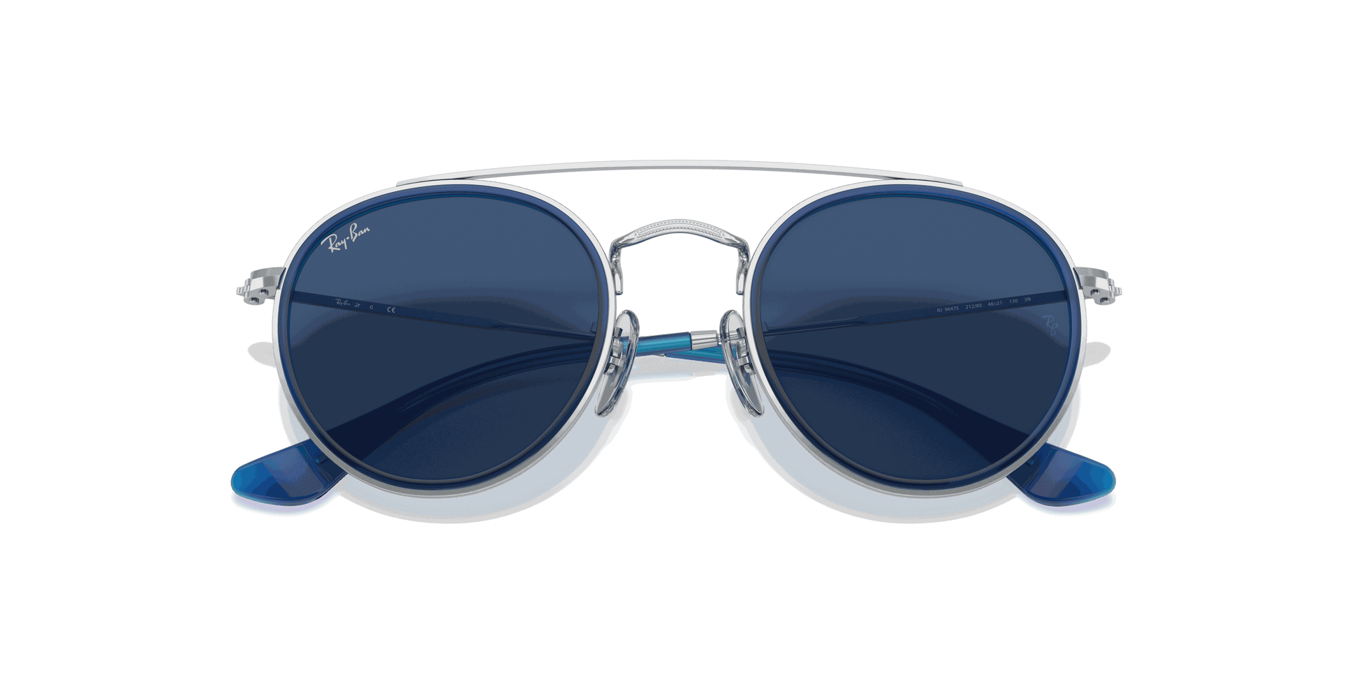 [Dark Blue Lenses, Polished Blue On Silver Frame]