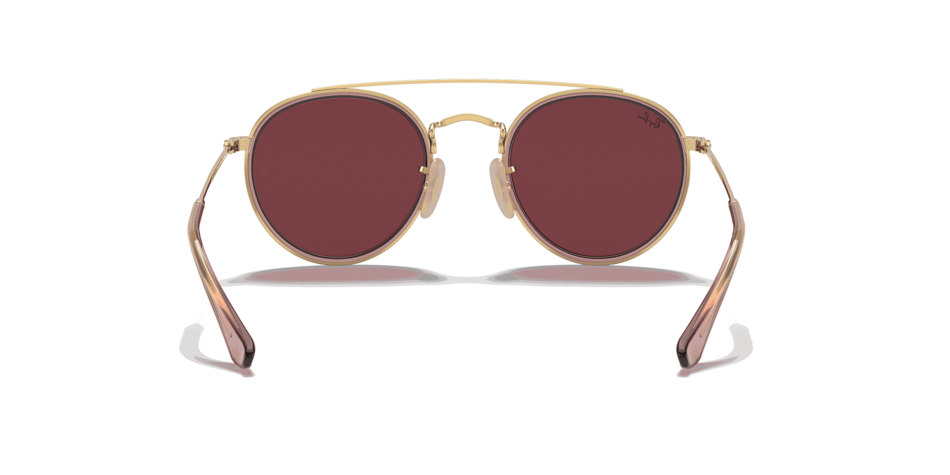 [Dark Violet Lenses, Polished Pink On Gold Frame]