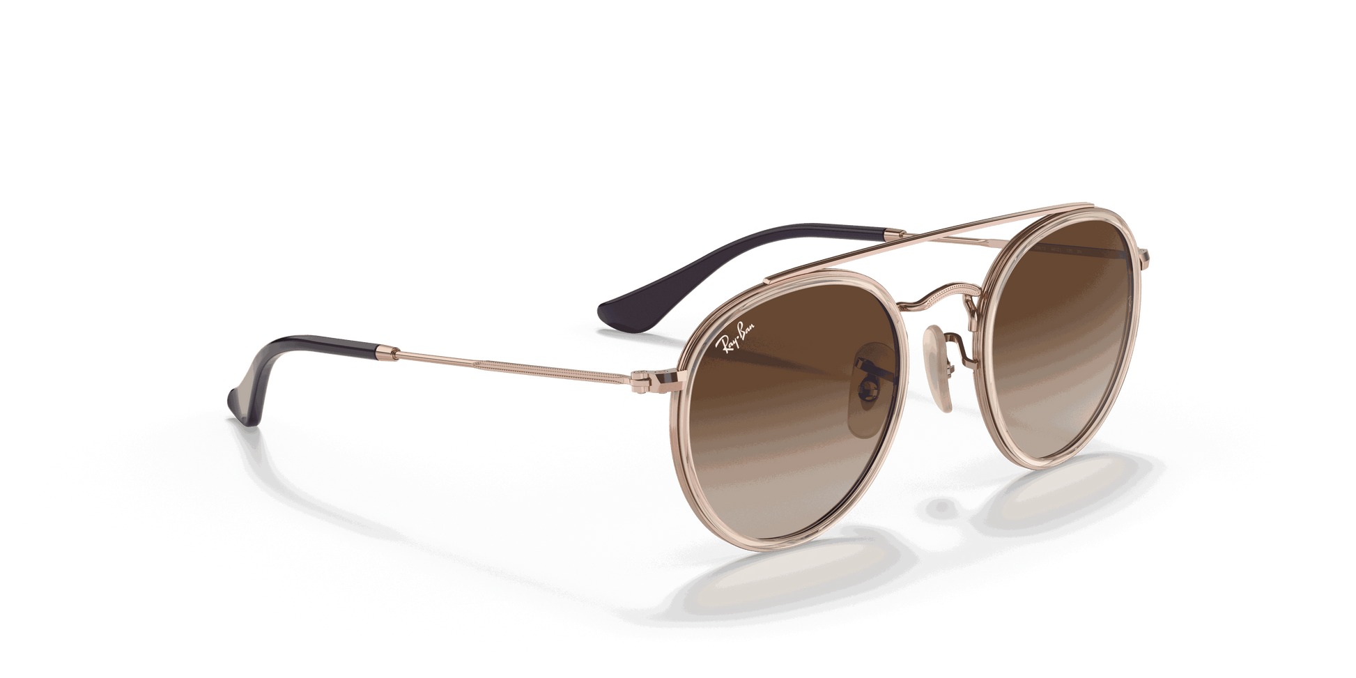 [Gradient Brown Lenses, Polished Light Brown Frame]