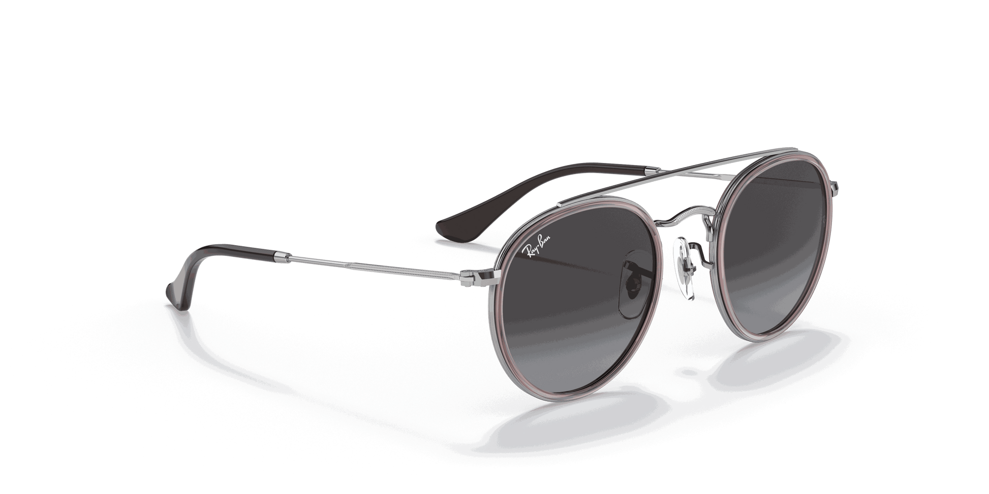 [Grey Gradient Lenses, Polished Transparent Violet Frame]
