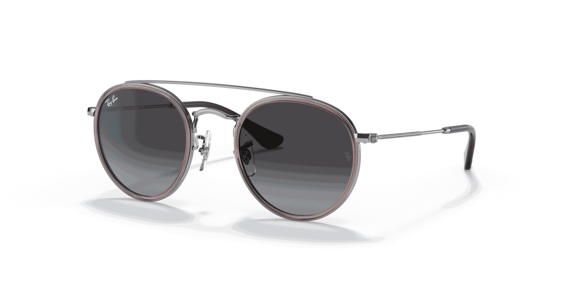 [Grey Gradient Lenses, Polished Transparent Violet Frame]