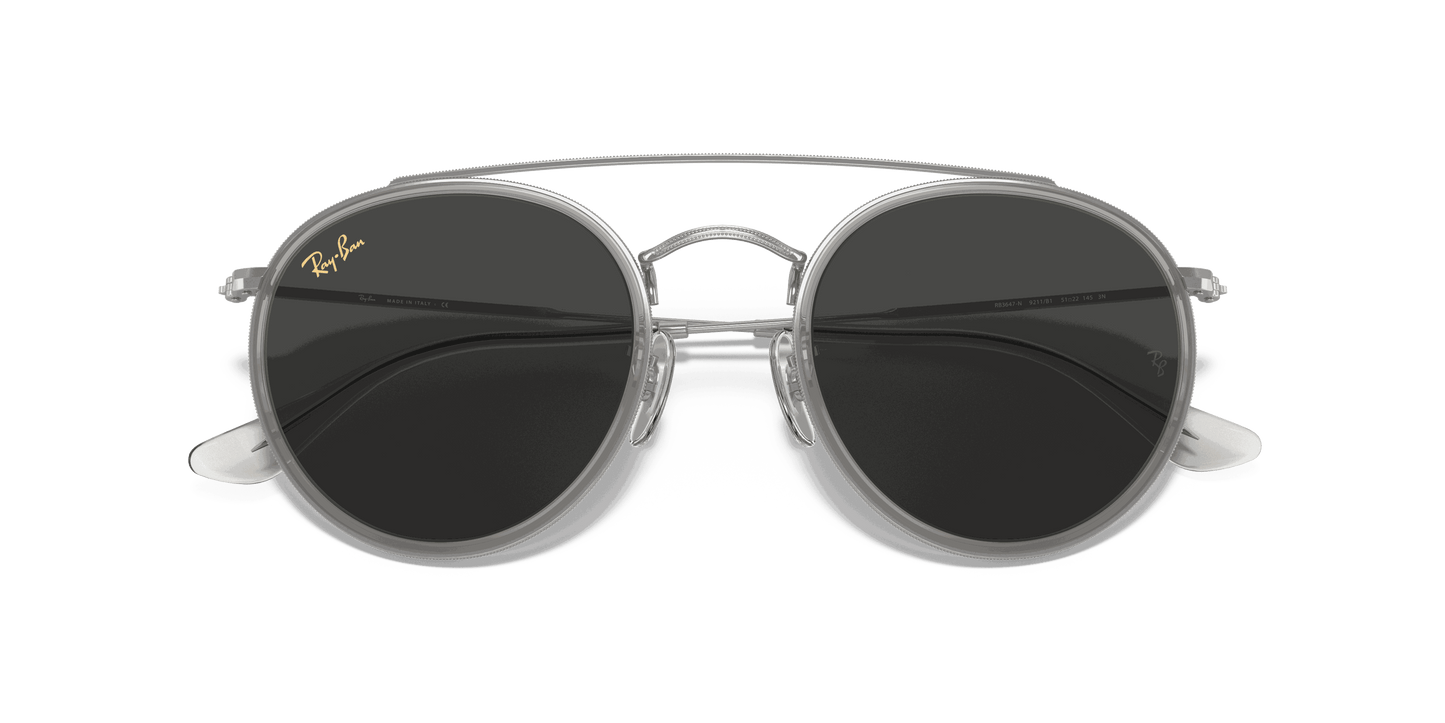 [Dark Grey Lenses, Polished Silver Frame]