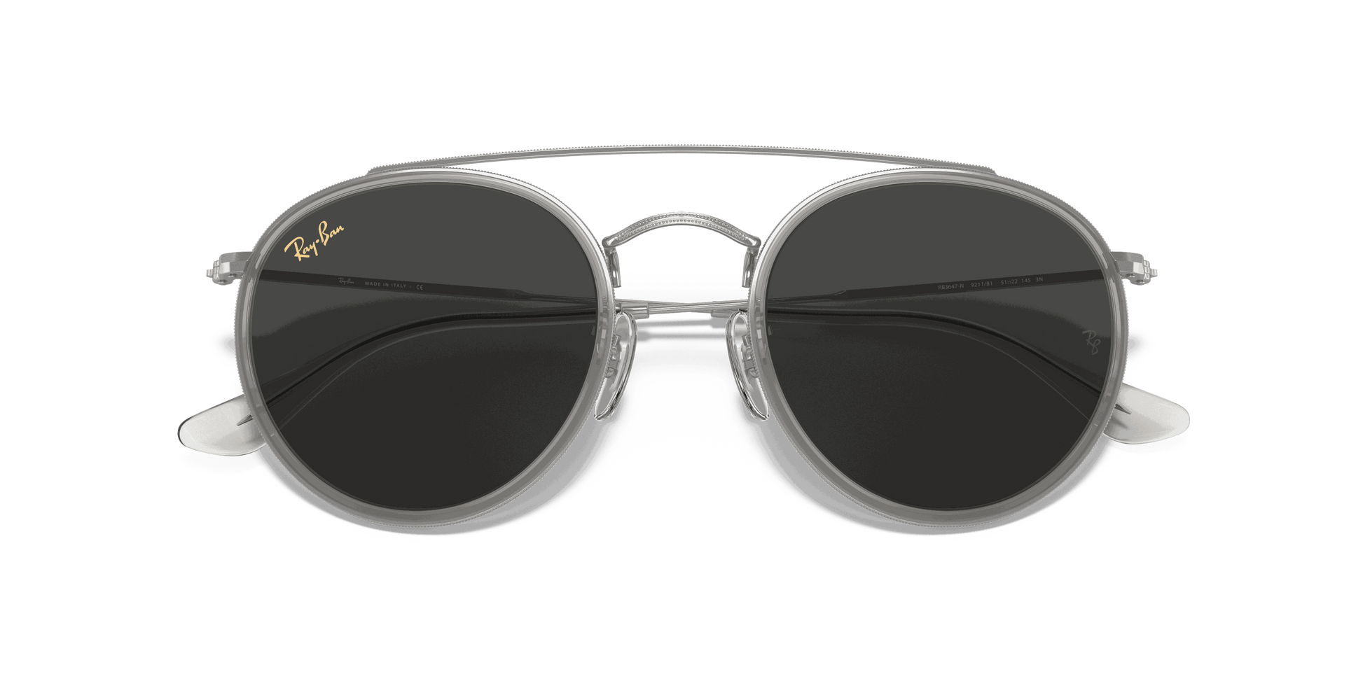 [Dark Grey Lenses, Polished Silver Frame]