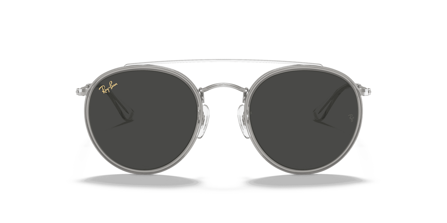 [Dark Grey Lenses, Polished Silver Frame]