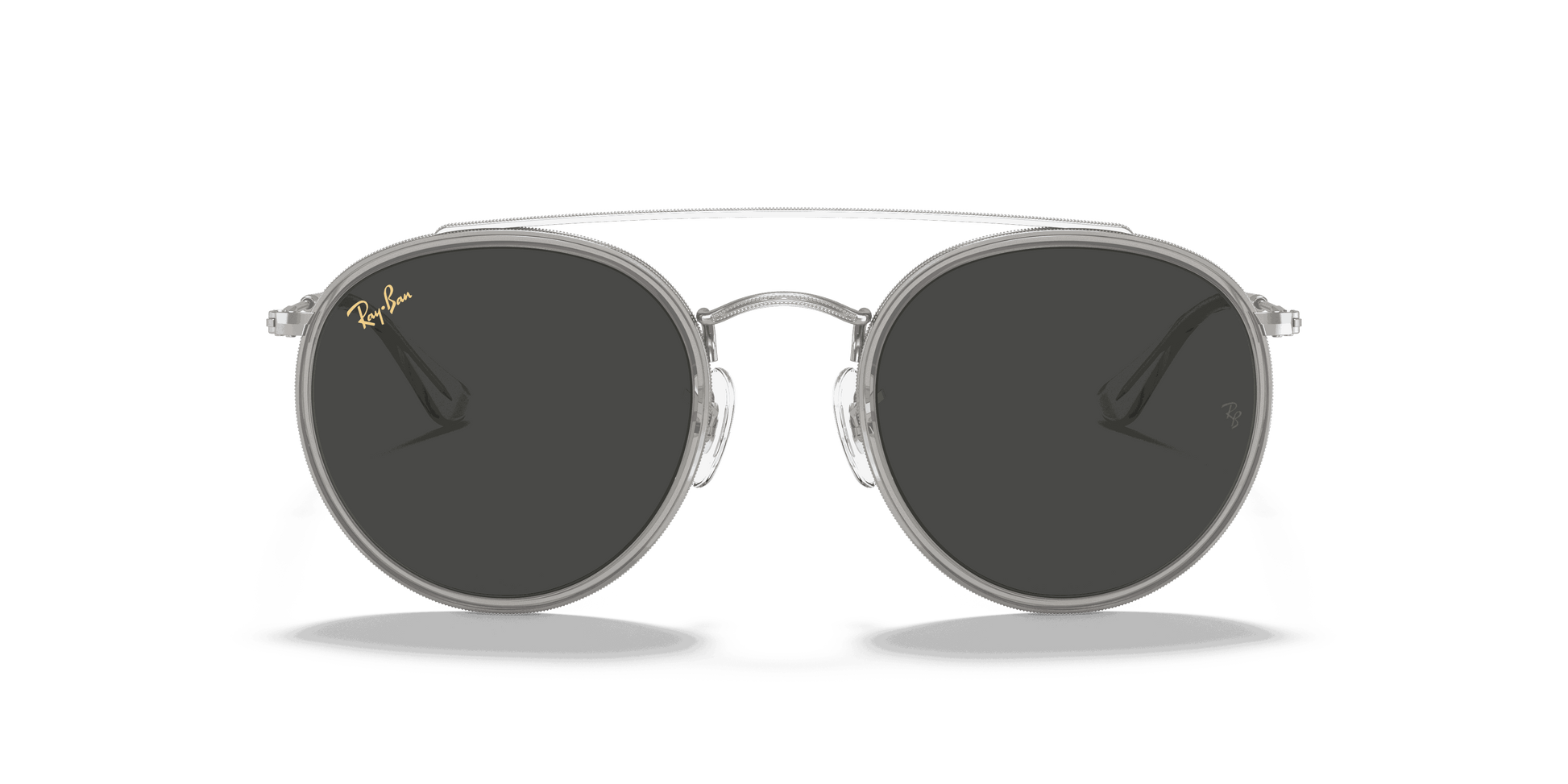 [Dark Grey Lenses, Polished Silver Frame]