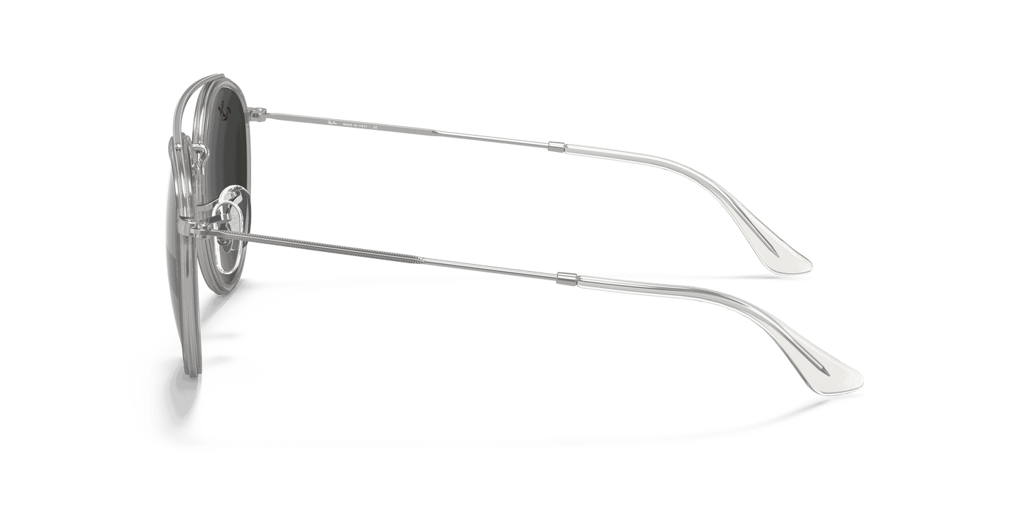 [Dark Grey Lenses, Polished Silver Frame]