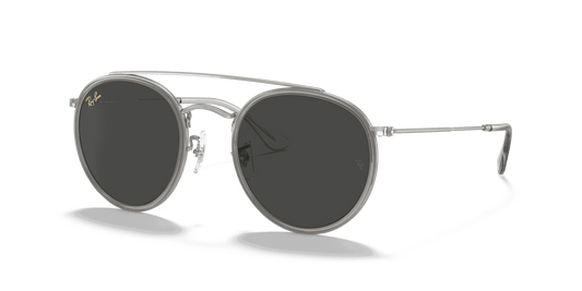 [Dark Grey Lenses, Polished Silver Frame]