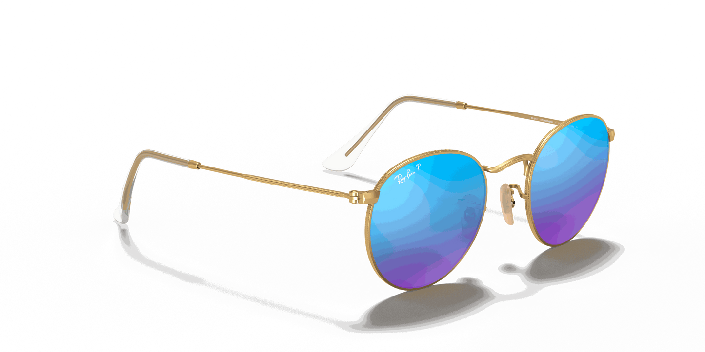 [Blue Lenses, Matte Gold Frame]